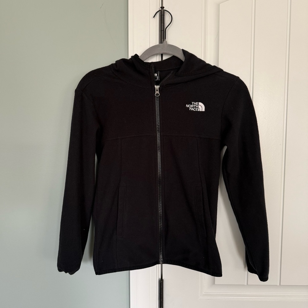 The North Face Kids Black Full-Zip Hooded Jacket (Thin fleece jacket)